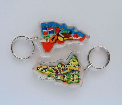 Acrylic Map Keychain