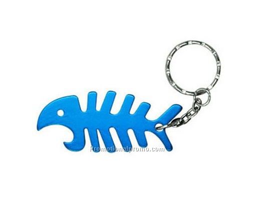 fishbone opener keychain