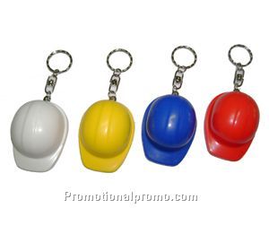 Helmet keychain with bottle opener