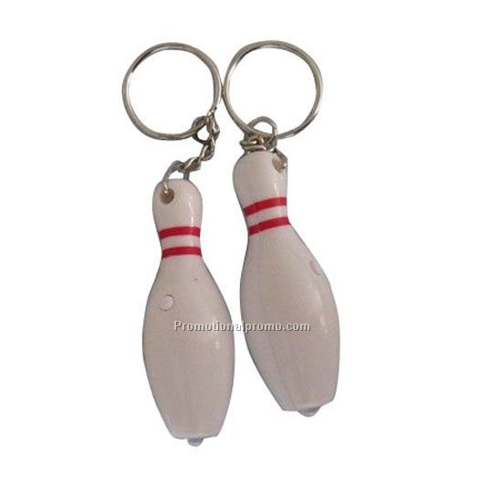 promotional bowling shape led keychain