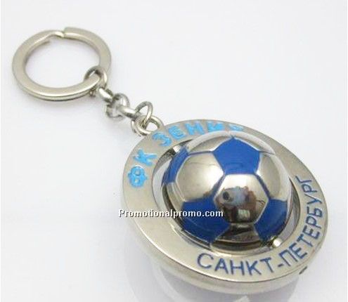 Metal Soccer ball Keychain
