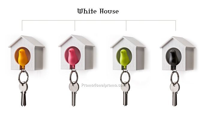 Promotional Love nest bird keyring