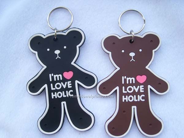Customized PVC Bear Keychains