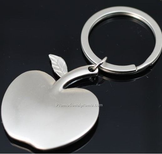 Alloy Apple Keychain