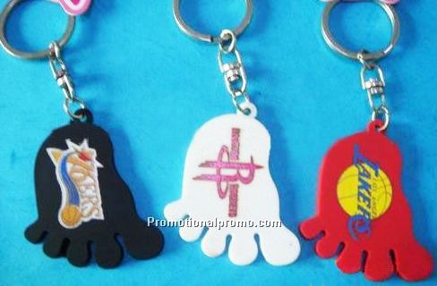 Customized PVC Foot Keychains