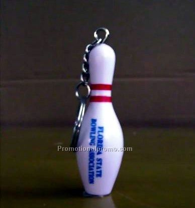 Bowling pin keychain