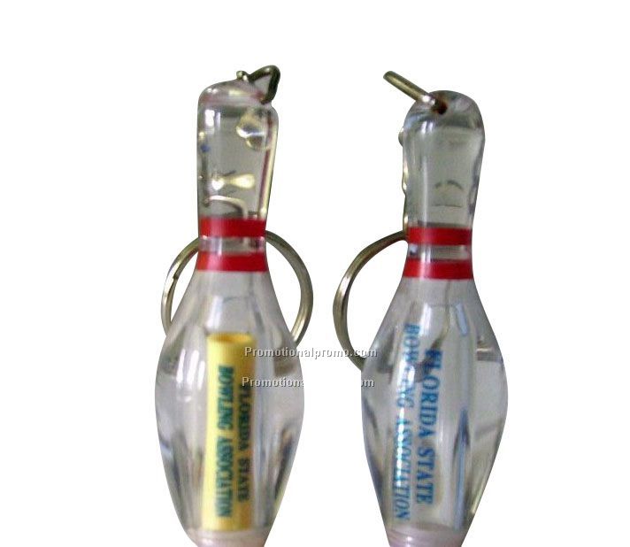 Bowling pin keychain