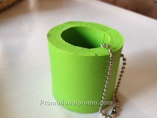 EVA can Koozie keychain