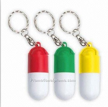 Pill Shaped Box Keychain
