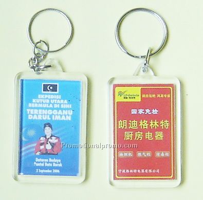 Acrylic photo frame keychain, Acrylic keyring
