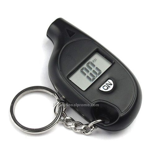 Mini digital tire pressure gauge keychain