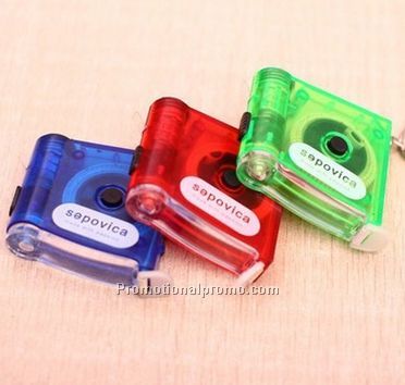 Promotinal Tape Measure Keychain With Led Light and 1.5M Tape