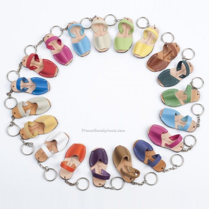 Promotioanl Leather Sandals keychain
