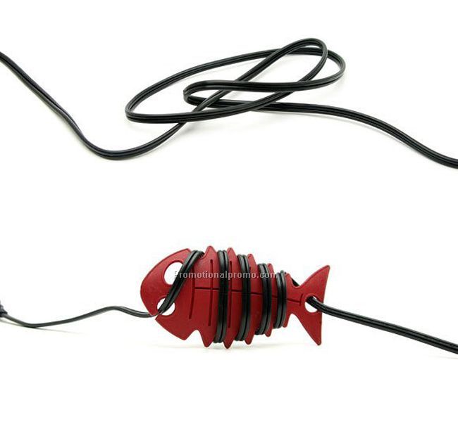 Promotion PVC Fish bone clip key ring