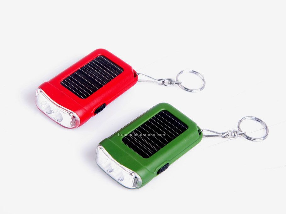 Solar LED Flashlight with Keyring