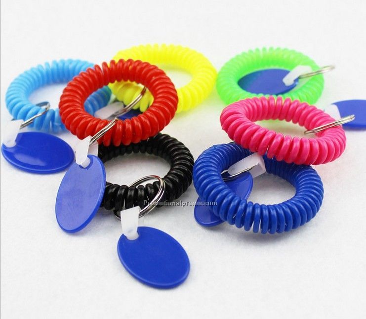 Plastic spring ring keychain