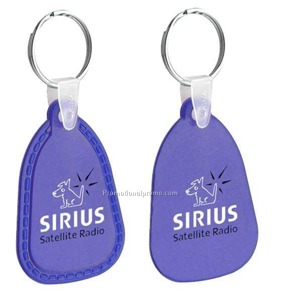 Soft PVC teardrop shaped key tag