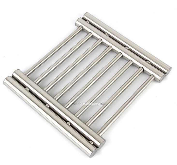 Extensible stainless steel hot pot mat, Metal Pot Pad for Kitchen