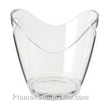 Transparent Plastic 4L/8L Home Kitchen Easy Clean Ice Bucket Hotel Barware Wine Cooler Ingot Shape Large Capacity Ice Bucket