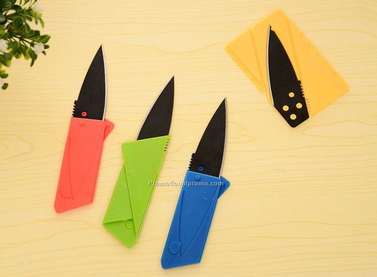 Wholesale pocket credit card folding knife for camping