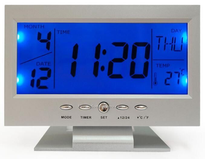Big LCD display multfunction digital calendar table clock