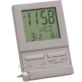 LCD travel alarm clock