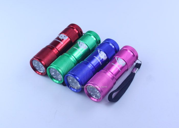 9 LEDs Flahlight with logo imprint