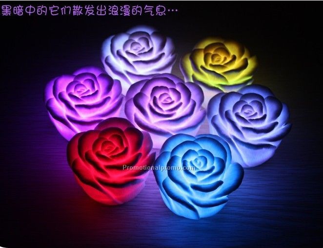 promotional LED mini rose shape night lamp
