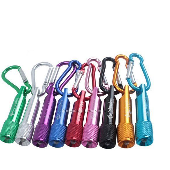 Portbale climbing carabiner LED flashlight, OEM logo flashlight