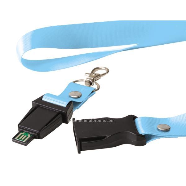 Lanyard with USB Flash Drive UB-1625LBL