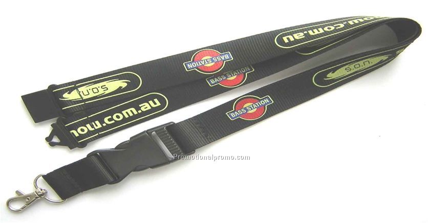 Custom printed lanyard with buckle
