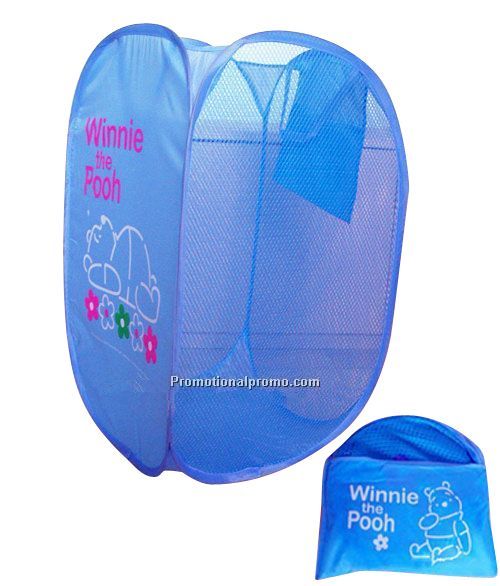 Folding polyester laundry basket, foldable laundry bag