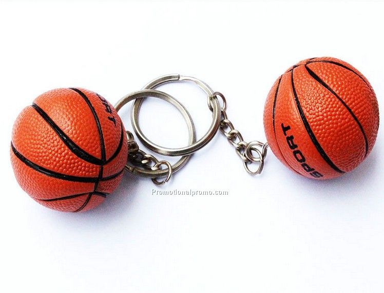 PVC basketball keychain