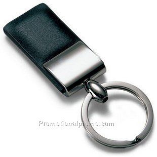 Metal Keychain with PU Leather