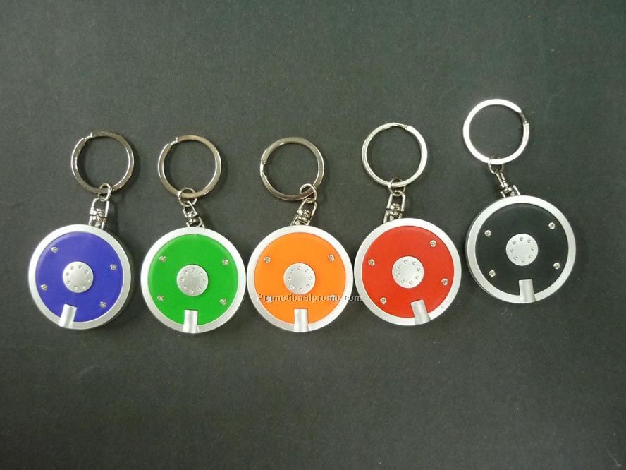 Round LED keychain