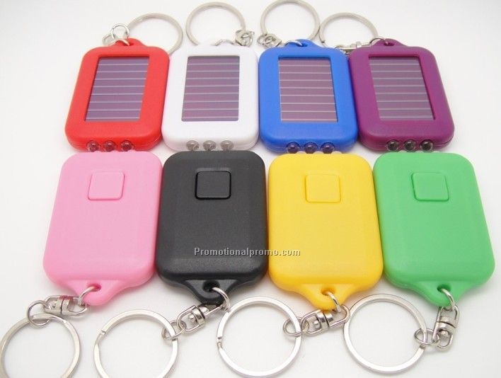 Colorful Solar Torch Keychain