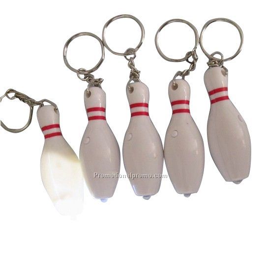 LED Bowling Pin Keychain
