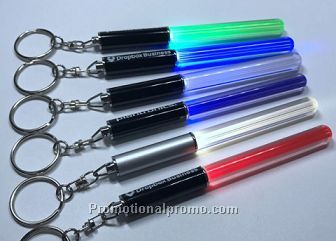 Durable Glow Pen Flash Torch Wand Stick Lightsaber LED Light Keychain
