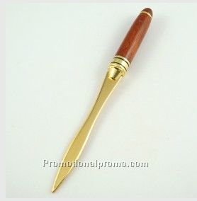 Promotional metal letter opener, Letter opener with wooden handle
