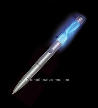 Blue Spiral Light-Up Pen