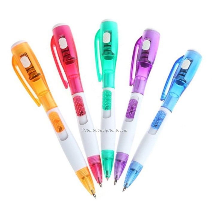 Blue Spiral Light-Up Pen