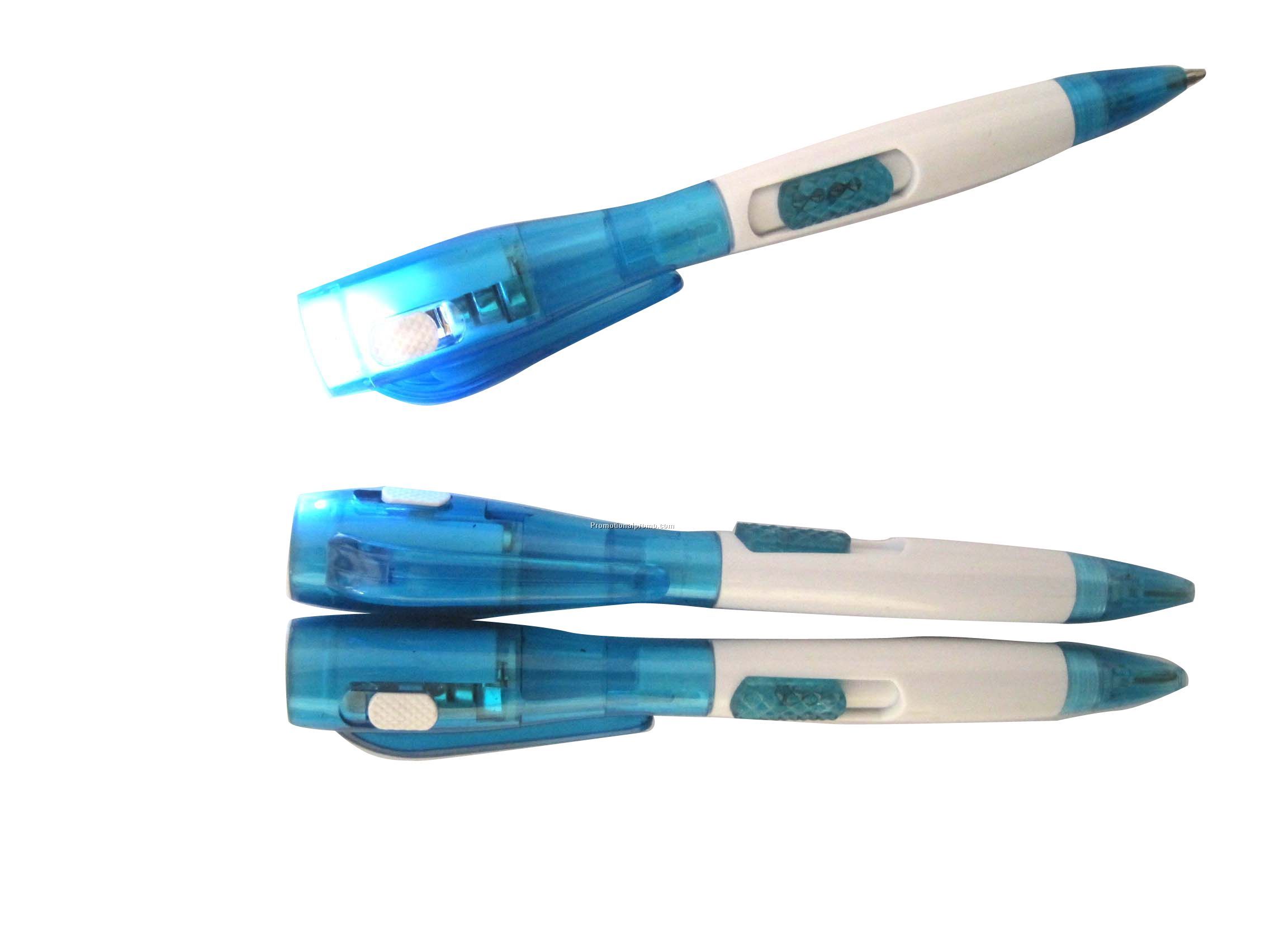 Promotional imprinted flashlight ball pen, pen torch