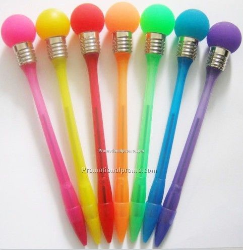 LED Light Bulb Ball Pen LED Top Light Fruit Pen Ballpoint Pen Led With Light