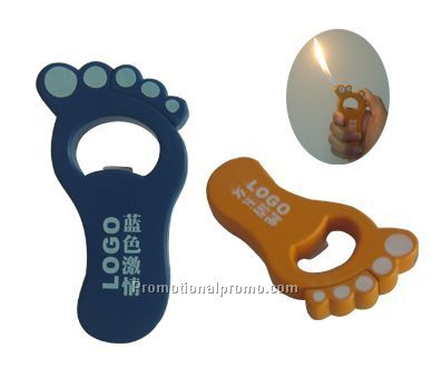 Foot opener lighter