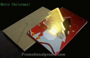 Promotional gift/Magic CARDS Christmas tree LED lamp imprint your LOGO