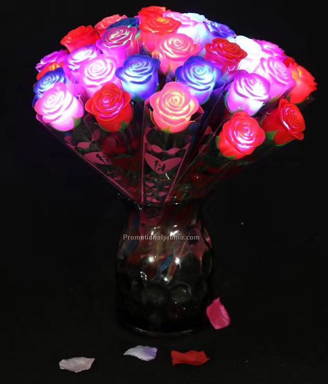 led rose flower for party