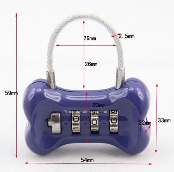 Zine-alloy creative bone shape metal lock logo product