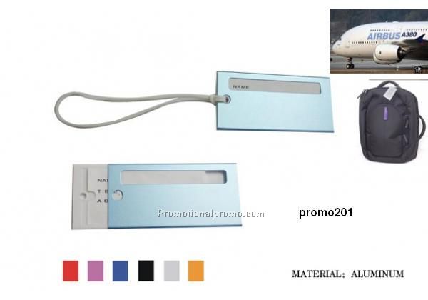 High quality aluminum luggage tag