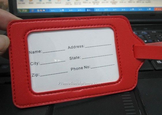 promotional PVC leather Luggage Tag