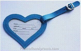 heart shape PU luggage Tag